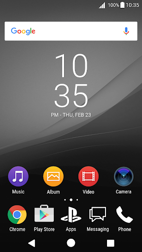 Android application B/W theme for XPERIA 2 screenshort