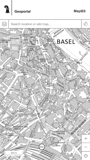 Android application Basel Stadtplan screenshort