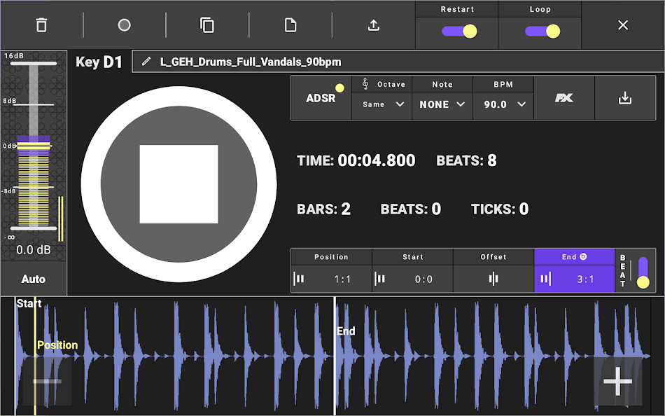 #10. Looper & Recorder with Effects (Android) 由: Renetik Music Apps