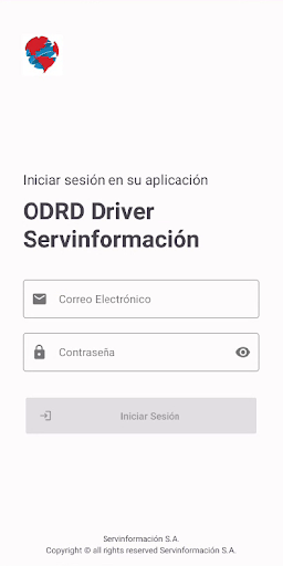 Android application ODRD Driver Servinformación screenshort