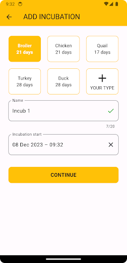 ChickInn Incubation Assistant Screen 3