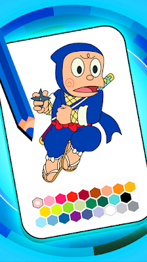 #2. Ninja Hattori coloring hero (Android) By: 2GX