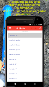 Snímek obrazovky 6 Cálculo de pérdidas de carga android