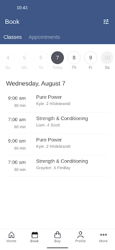Level 10 Fitness Inc. Screen 2