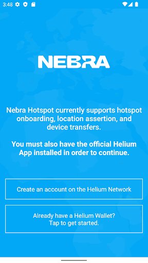 Android application Nebra Hotspot screenshort