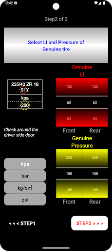Plus-Sizing TIRE PRESSURE CALC Screenshot 2 - AppWisp.com