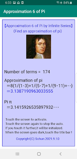 Approximation 6 of Pi