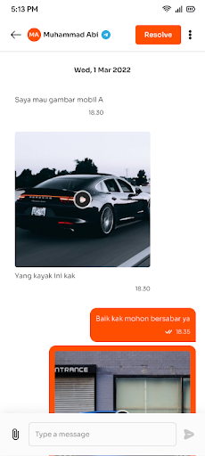Android application Maxchat Omnichannel screenshort
