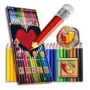 Color Pencil Heart Launcher Theme