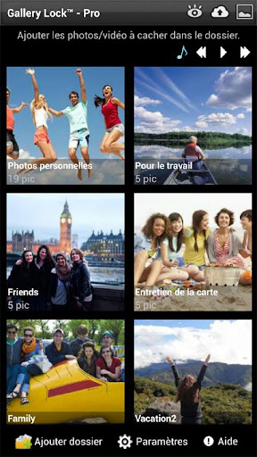 Aperçu de l'application