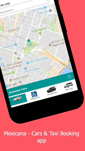 Android application Mexicana Car Service screenshort
