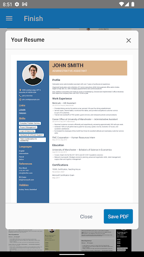 Resume Builder & PDF CV Maker Screen 3