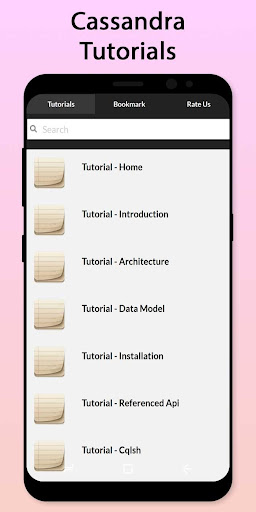 Android application Easy Cassandra Tutorial screenshort