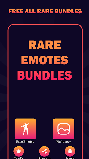 Android application Rare Emote Bundle FF Skin Tool screenshort