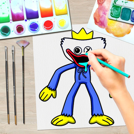 Como DIBUJAR a HUGGY WUGGY de POPPY PLAYTIME paso a paso - How to DRAW  HUGGY WUGGY easy step by step 