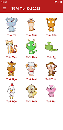Android application Tu Vi Tron Doi 2022 screenshort