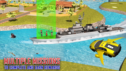 Flying Transforming Car Driving Sky City Taxi Game