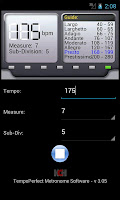 screenshot of TempoPerfect Metronome