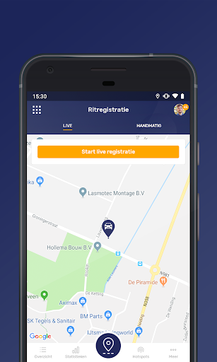 Android application TanQyou Rittenregistratie screenshort