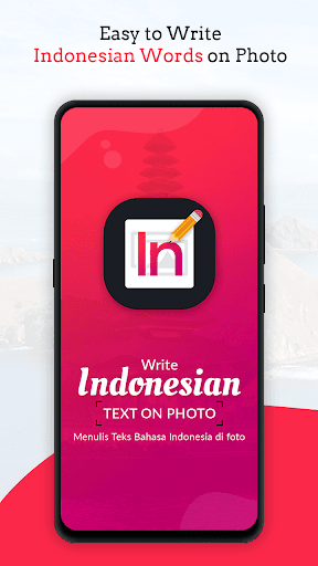 Android application Write Indonesian Text on photo screenshort