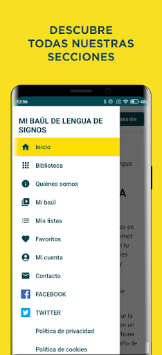 Android application Mi baúl de lengua de signos screenshort