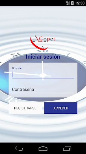 Android application Copet - Control de presencia screenshort
