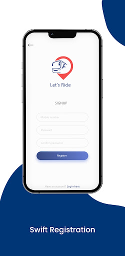 Android application Let’s Ride Driver screenshort