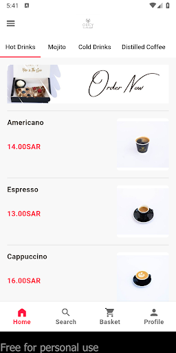 Android application اوريكا screenshort