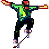 Pixel Skateboard icon