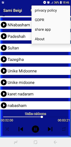 آهنگ های سامی بیگی Screen 3