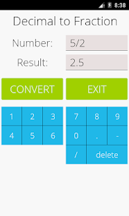 Snímek obrazovky Decimal to Fraction Pro