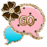 GO SMS - Pastel Dot Gold icon