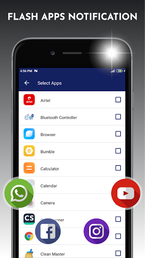 Android application Flash Alerts on Call and SMS screenshort