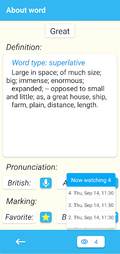 Dictionary English 170000words Screen 2