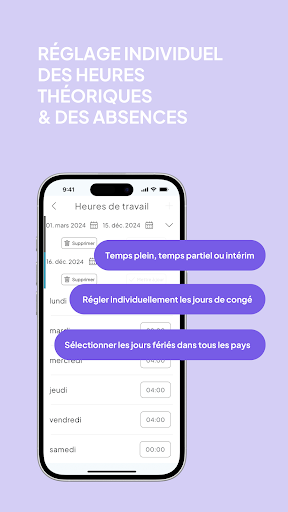 Aperçu de l'application