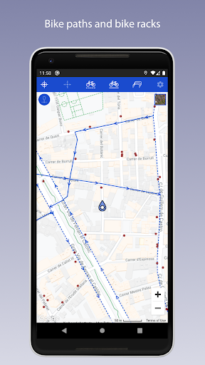 Android application Bike Paths Valencia screenshort