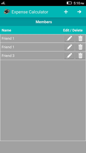 Expense Calculator Screen 2