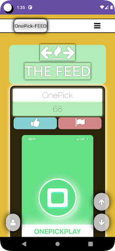 Android application OnePickPlay screenshort