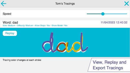 Screenshot of Cursive Writing Wizard - Kids