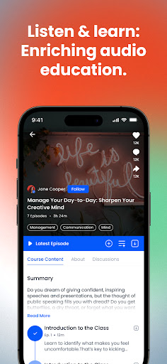 Omnicourse — Audible Learning Screen 3