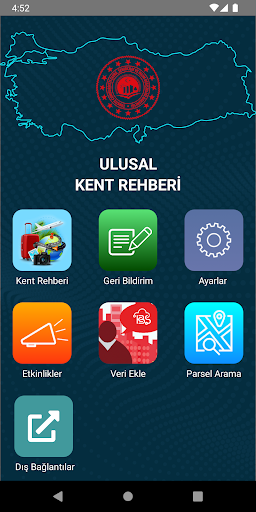 Android application Ulusal Kent Rehberi screenshort
