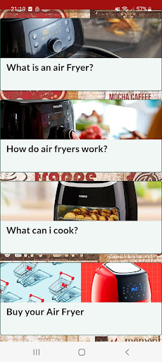 Android application Air Fryer Shopping and Recipes screenshort