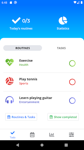 RoutineGoal Daily Routines, Task  To do list