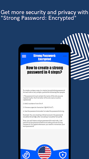 Android application Strong Password: Encrypted screenshort
