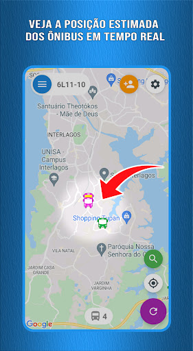 Android application Localizador de Ônibus SP screenshort