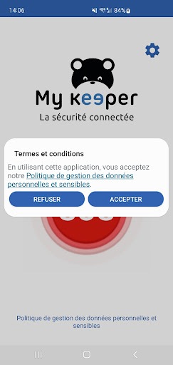 Android application MyKeeper SOS screenshort