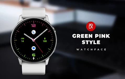 Green Pink Style Watch Face