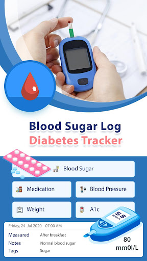 Android application Glucose: Blood Sugar Logs screenshort