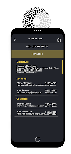 Android application IBS USUARIOS screenshort