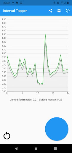Android application Interval Tapper screenshort